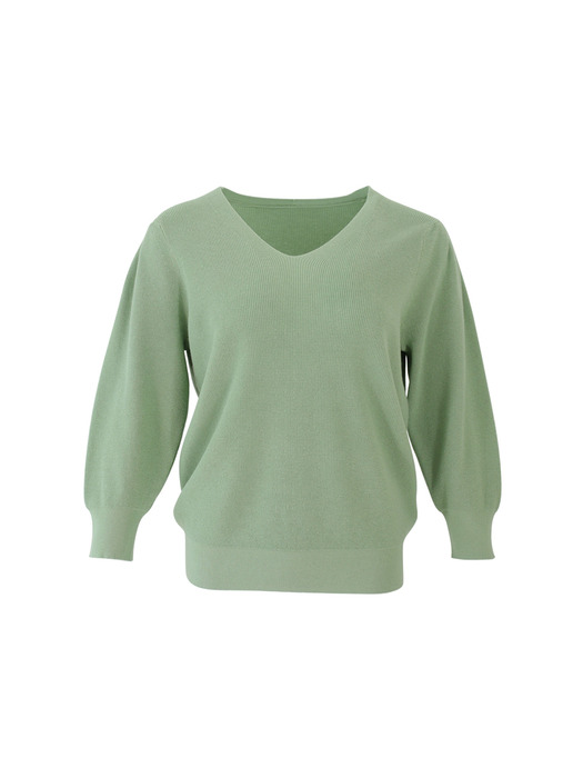 Drop Puff V Neck Capri Knitwear (5colors) VKNIT_051