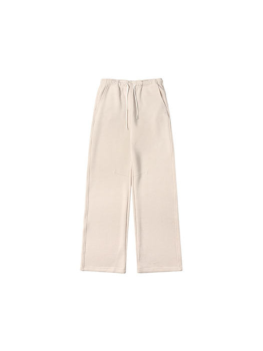 SIPT7144 소프트 다트 스웻 팬츠_Light beige