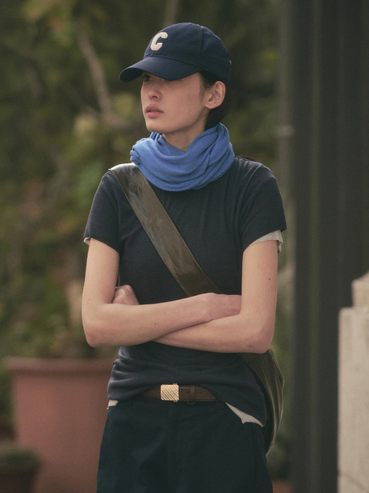 EZRA CASH SHAWL MUFFLER_BLUE
