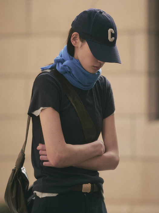 EZRA CASH SHAWL MUFFLER_BLUE