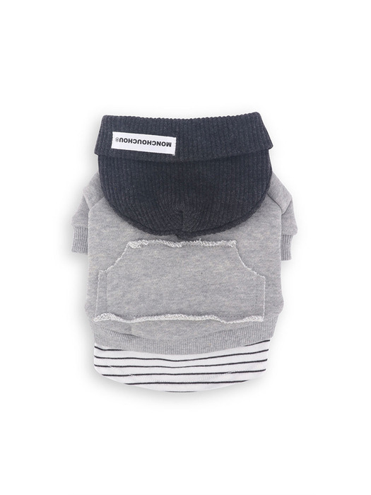 Wave Beanie Sweatshirt Gray