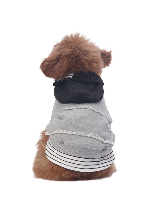 Wave Beanie Sweatshirt Gray