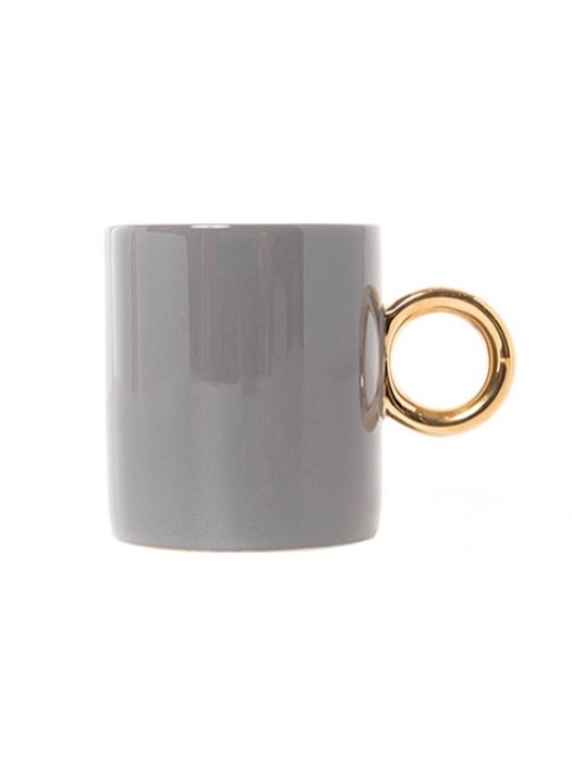 gray gold mug