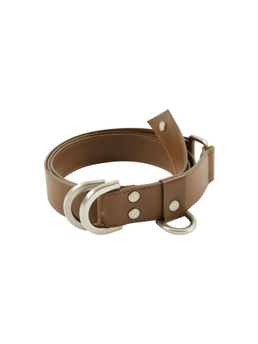 BOY LEATHER D RING BELT aaa082m(Brown)