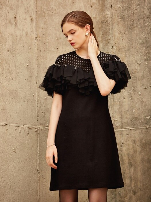 AMANDA / Jewel Fringe Knit Dress