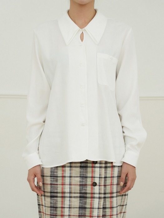 triangle blouse_ivory