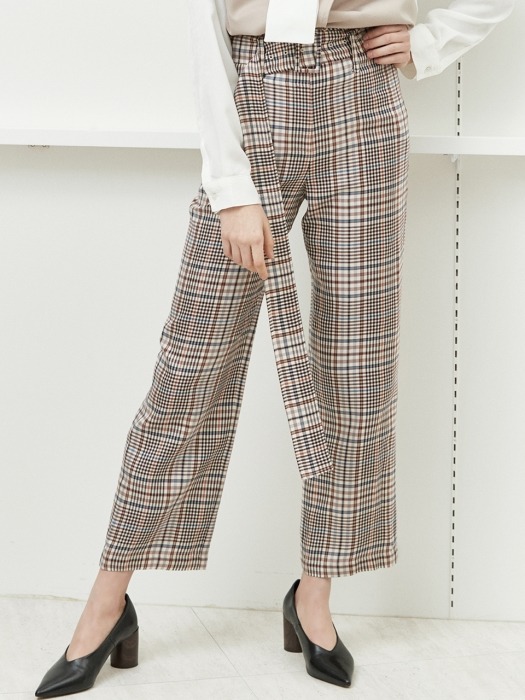 belted high waist pants Check