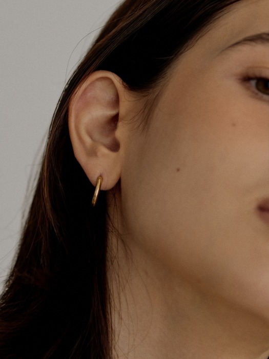 half gold earring