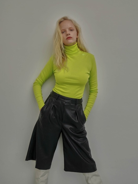 Faux Leather Bermuda Pants