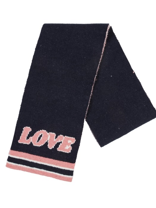 ML061_Cozy LOVE Knit muffler_Navy