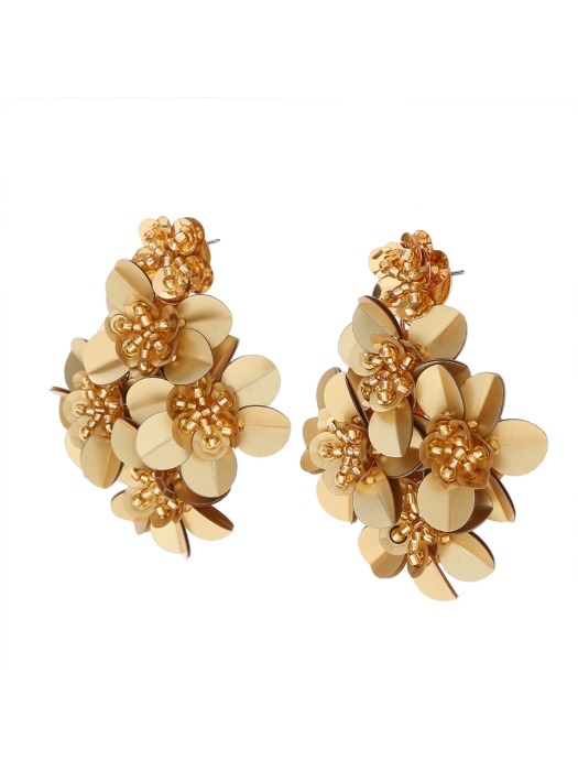Holiday Large Spangle Flower Earrings