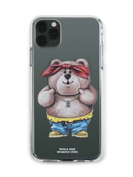 PHONE CASE THUG BEAR CLEAR iPHONE 11 / 11 Pro / 11 Pro Max