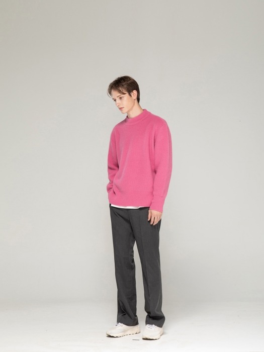 Angora Mockneck Sweater [ Carmine Rose ]