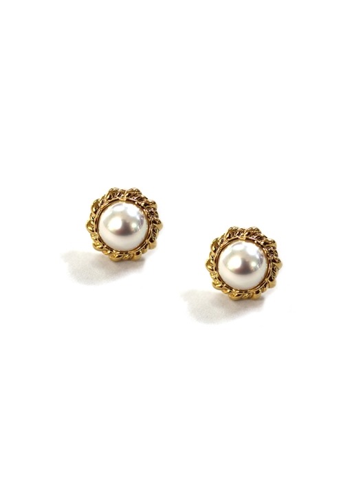CL097 Vintage pearl earring