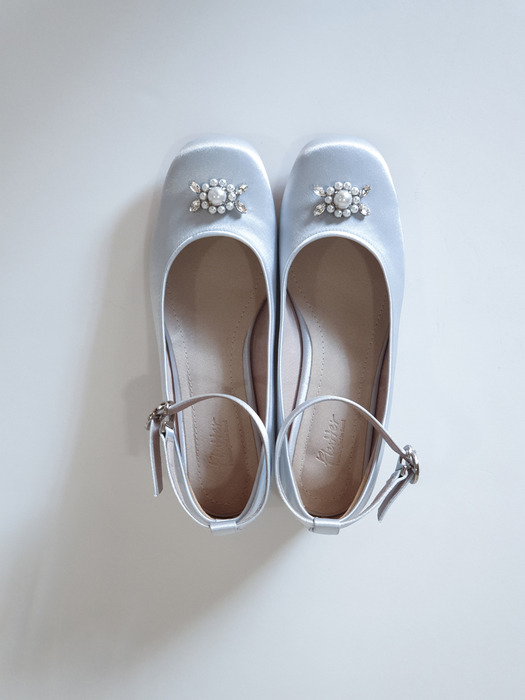Pearl Ballerina Shoes (Powder Blue)