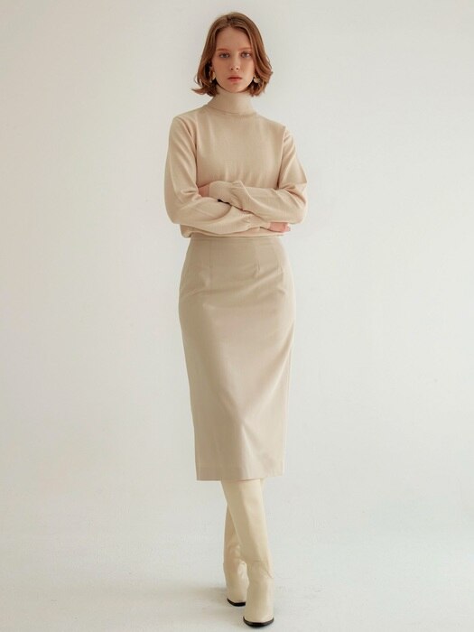 CLASSIC H-LINE SKIRT - BEIGE