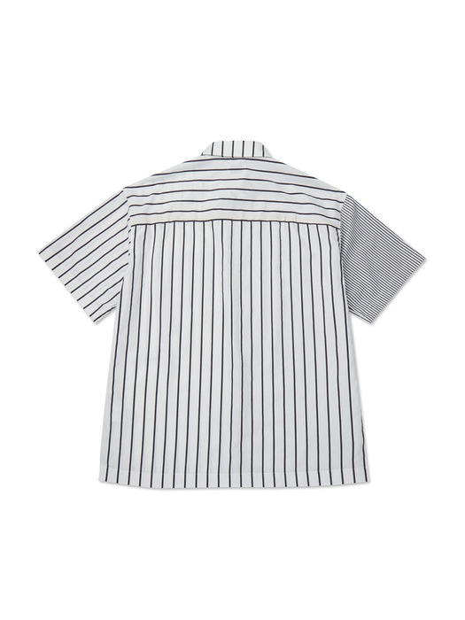 STRIPE MIX HALF SHIRT (black)_HHSCM20143BLK