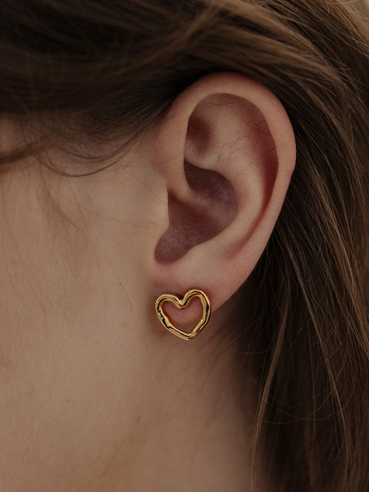 LU06 Heart ring earring
