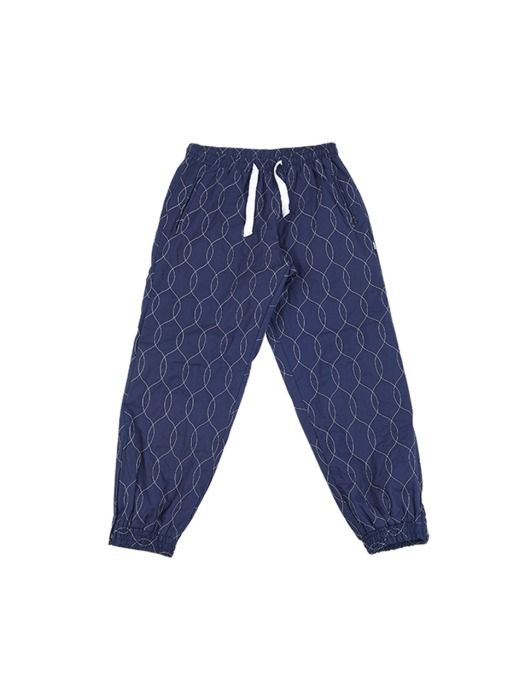 Quilted Jogger pants Navy