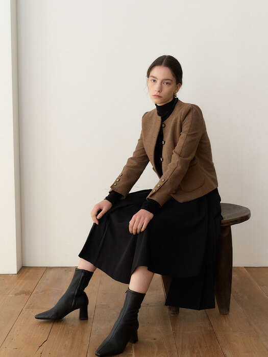 Classic Tweed Jacket_Brown