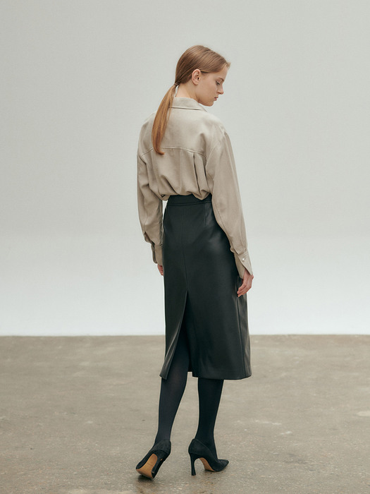 20FN leather wrap skirt
