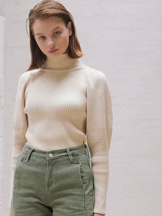 Creme Volume Pull over Knit_Ivory