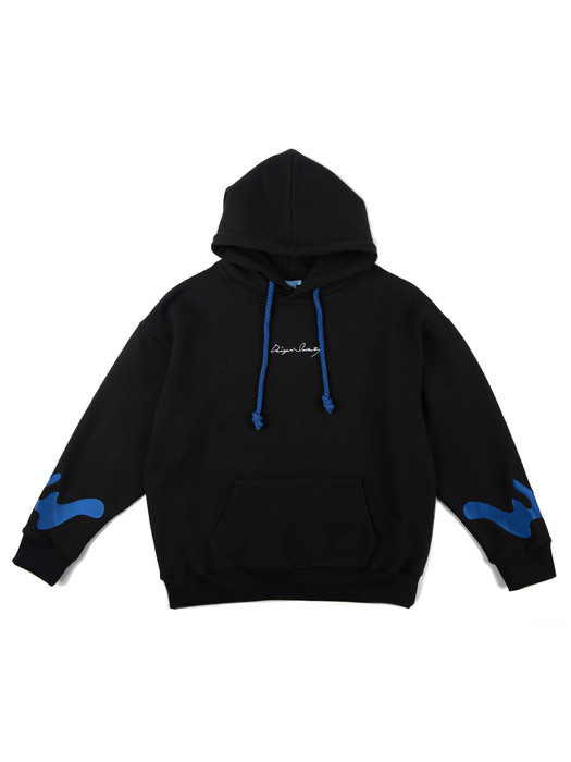 Unisex Embroidered Hooded Sweatshirt DAHOOD_01_BLACK
