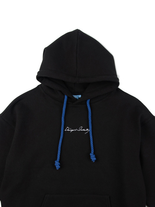 Unisex Embroidered Hooded Sweatshirt DAHOOD_01_BLACK