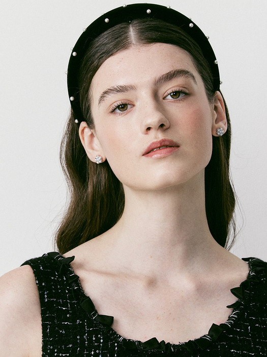 [NEW SIZE 추가][단독]Bella Velvet Pearl Hairband_VH25NNHB101V