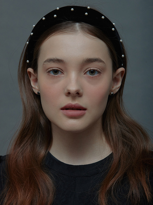 [NEW SIZE 추가][단독]Bella Velvet Pearl Hairband_VH25NNHB101V