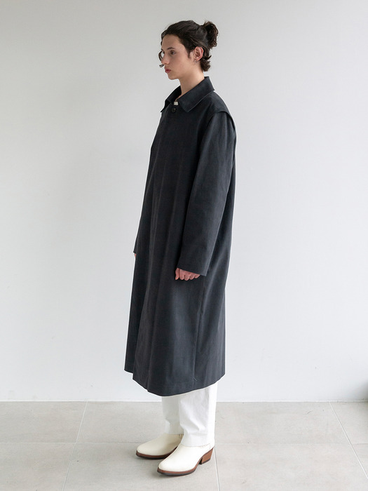 Shoulder flying single coat (Gray) [Unisex]