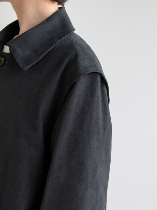 Shoulder flying single coat (Gray) [Unisex]