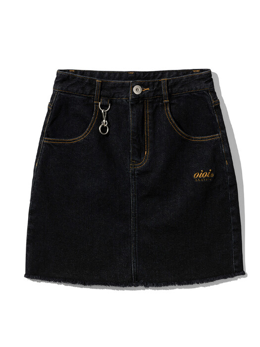 DENIM MINI SKIRT [BLACK]