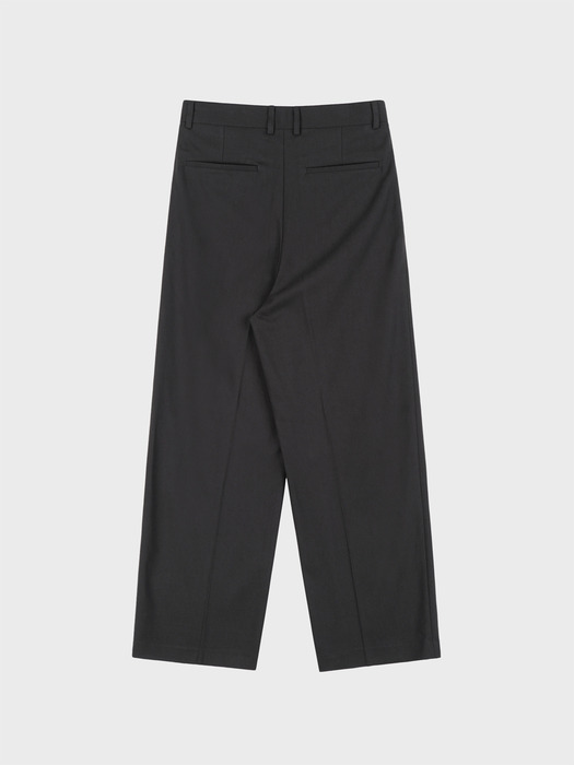 TWO TUCK WIDE SLACKS_BLACK