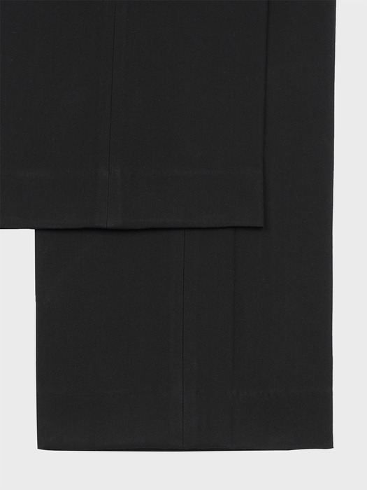 TWO TUCK WIDE SLACKS_BLACK