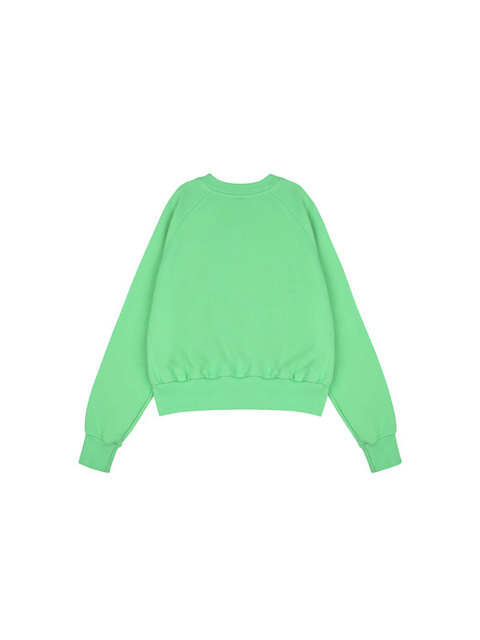 Stupid baby Crop Sweat-shirt [Green]