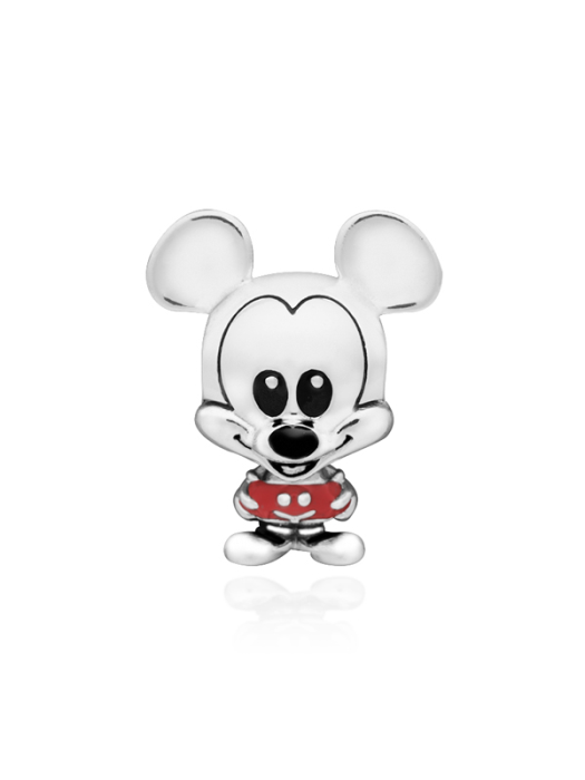 디즈니 미키 마우스 빨간바지 실버 참 798905C01