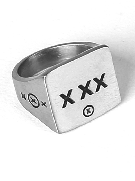 X XX LOGO RING (SURGICAL STEEL)