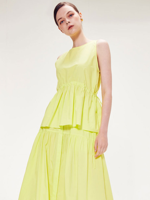 SLEEVELESS PEPLUM BLOUSE_LEMON