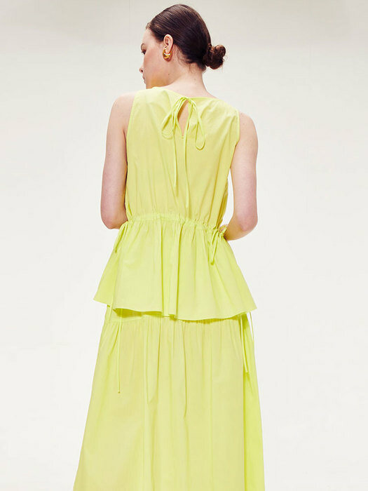 SLEEVELESS PEPLUM BLOUSE_LEMON