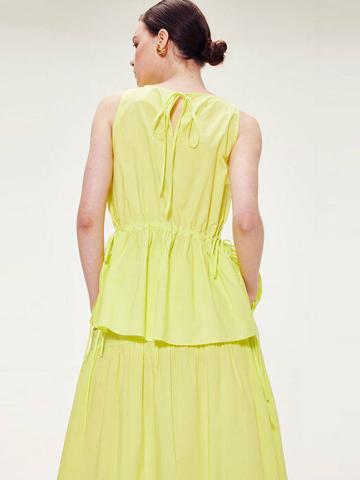 SLEEVELESS PEPLUM BLOUSE_LEMON