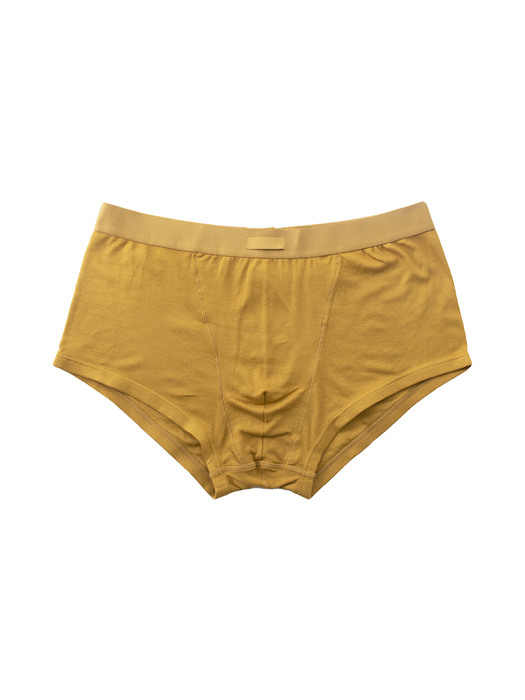 Ribbed Modal Brief for Man - Mustard Yellow