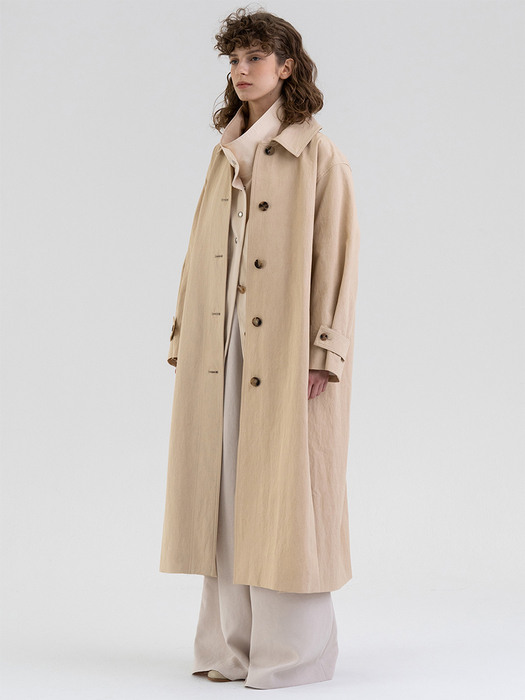 FW21 Washed Cotton Trench Double-cream