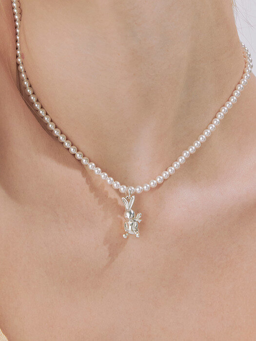 [단독][Silver 925] Labit Swan Pearl Silver Necklace