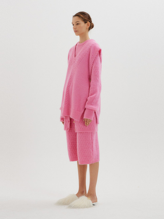 TIKI Transformable Knit Vest - Pink