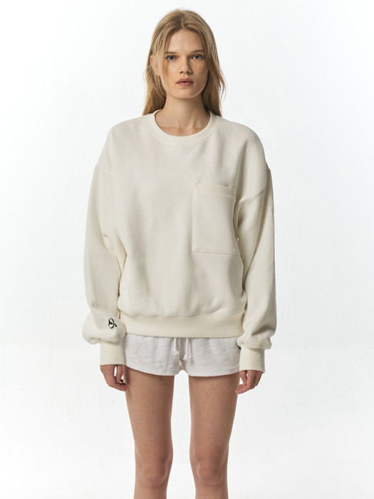 OOTS Poket Sweat Shirt White