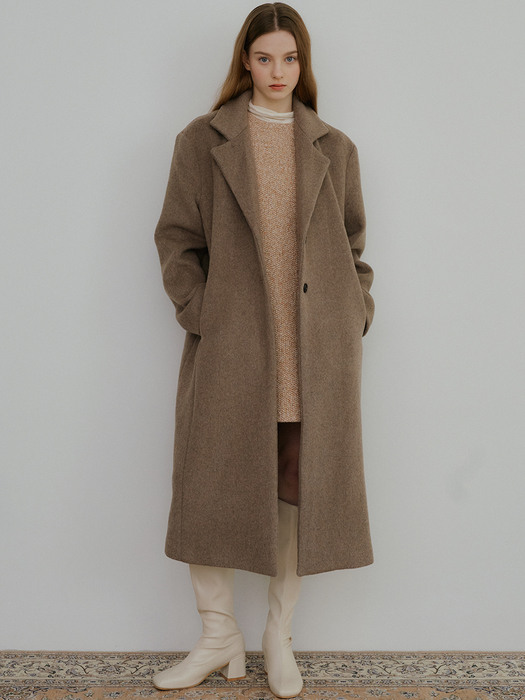 monts 1405 long single breasted coat (deep beige)