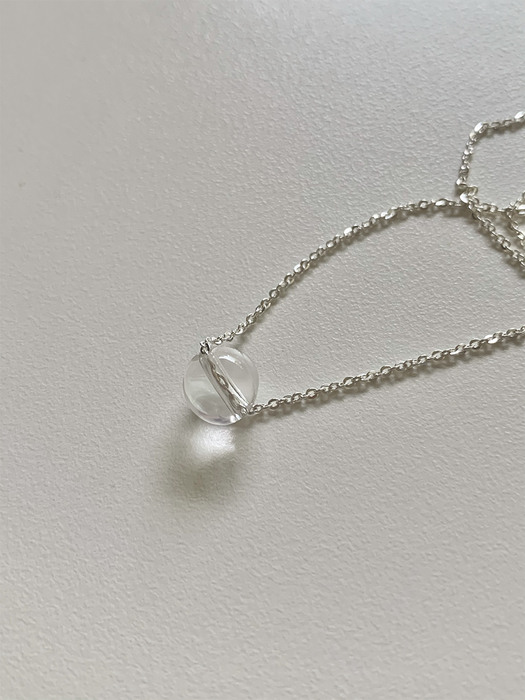 pure white quartz necklace