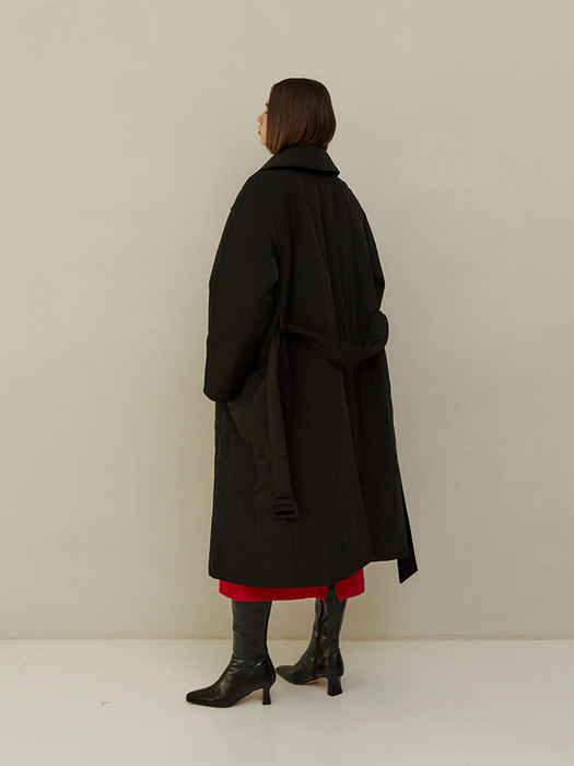 OVER FIT FADDED COAT BLACK