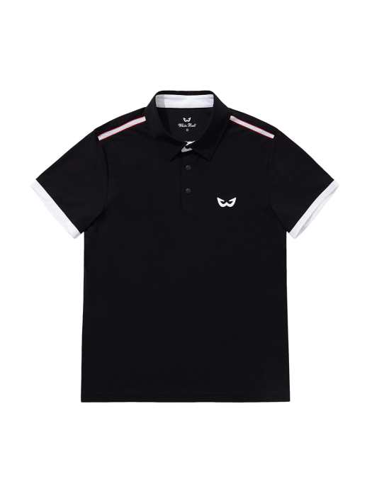 화이트볼 골프웨어 남성 메쉬포인트 카라 반팔 골프 티셔츠 WB21SUMT02BK (블랙)